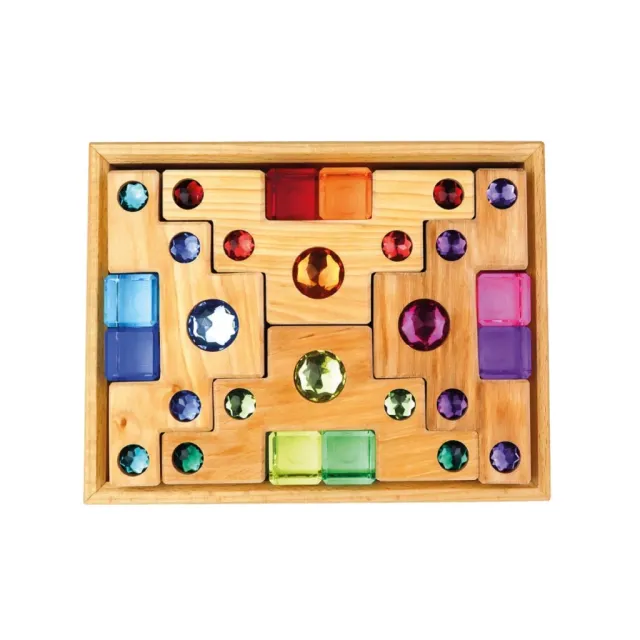 Bauspiel Color Stairs set costruzioni legno 16 pezzi pastello