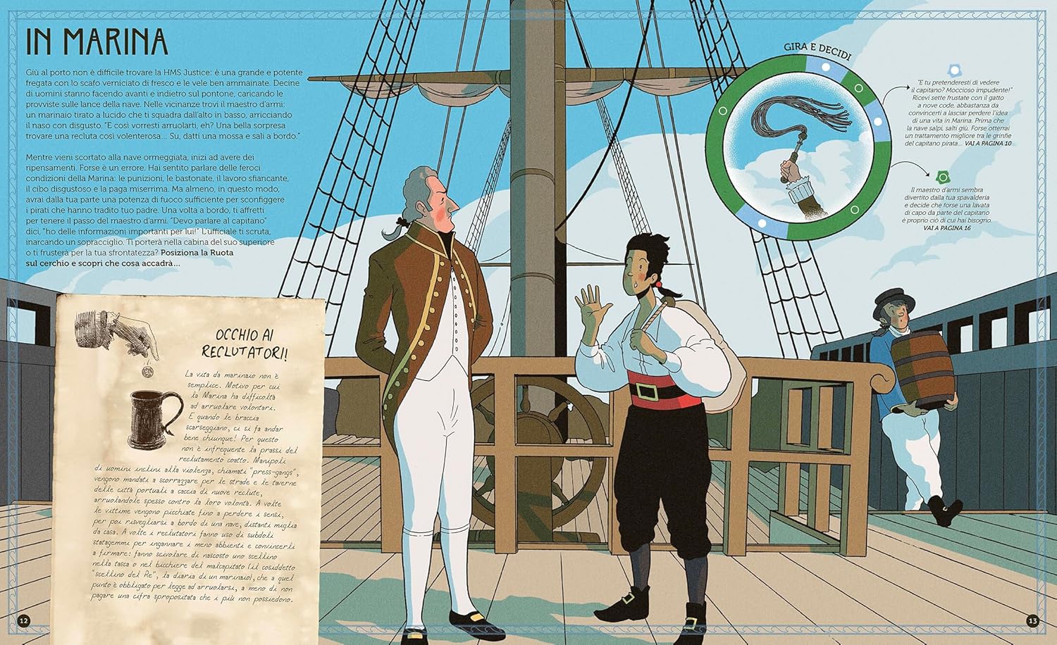 L'Ippocampo Gira e sopravvivi Pericolo pirati libro game 64 pagine