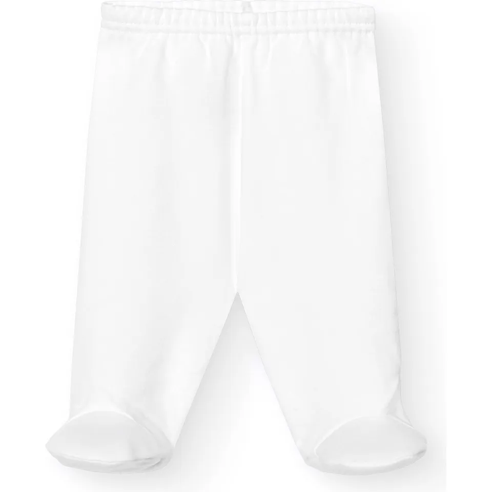 Babidu leggings neonato cotone con piedini invernali