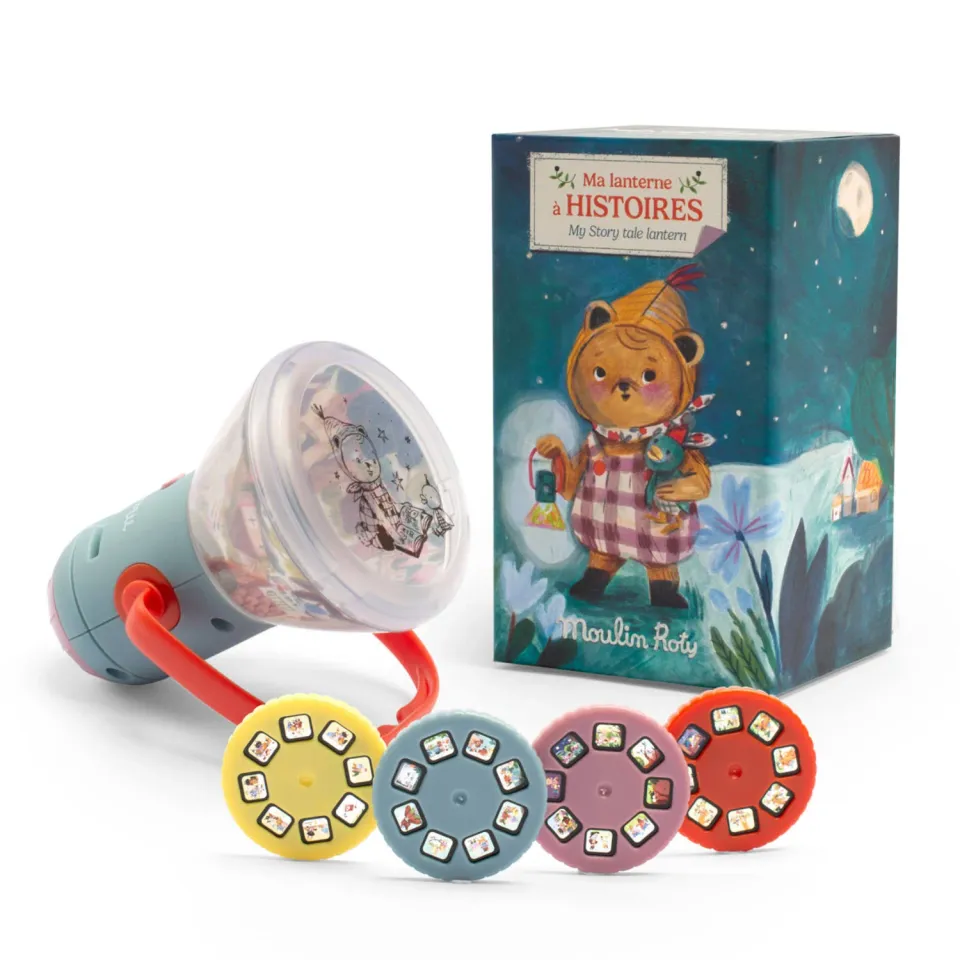 Moulin Roty Les Minouchkas lanterna storie proiettore