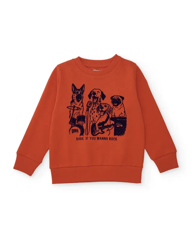 Tuc Tuc Sound Companions felpa bambino arancione cani rock