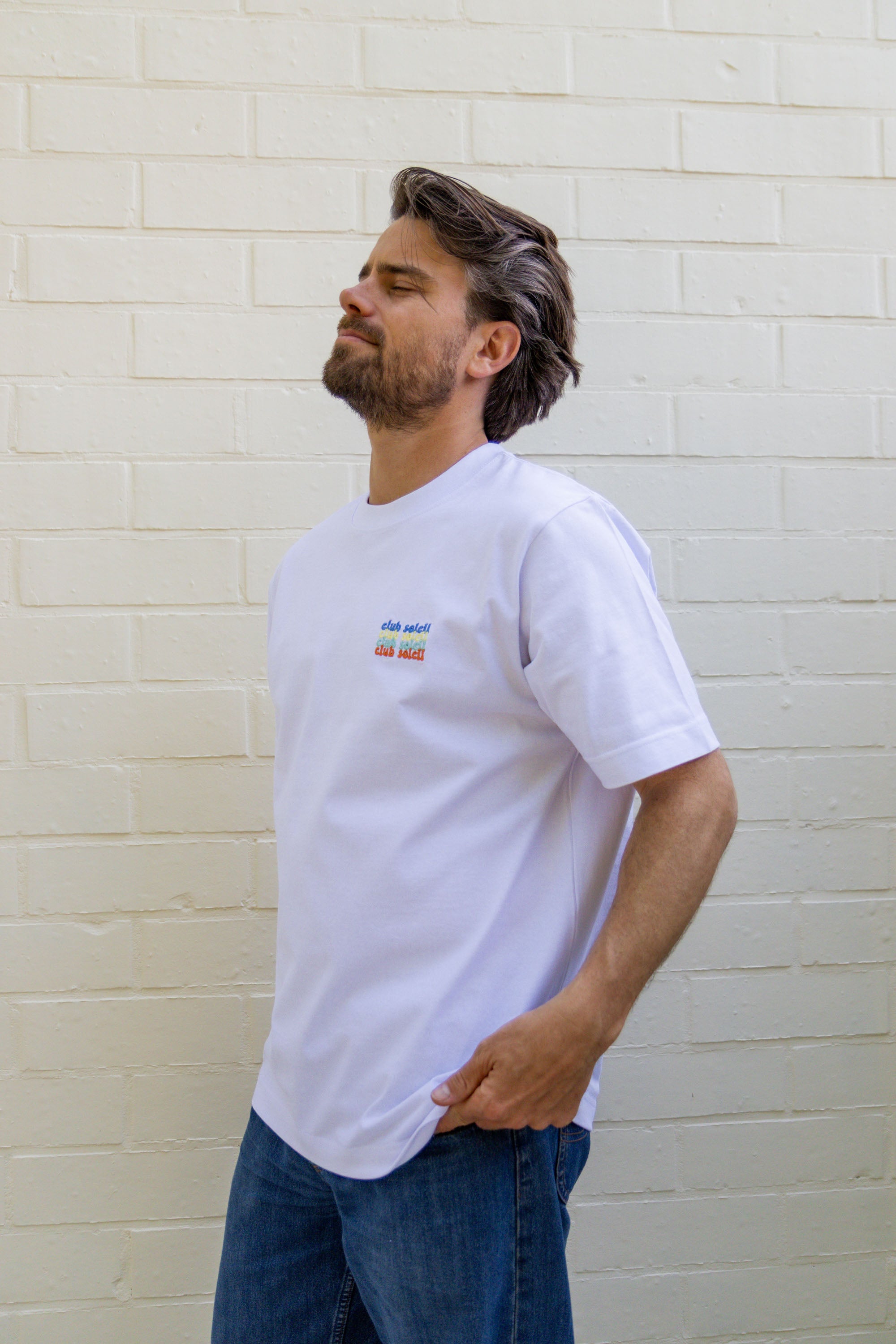 Ella and Rapha Club Soleil t-shirt bianca loose