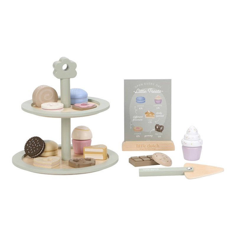 Little Dutch alzata dolci legno 3 piani con pasticcini