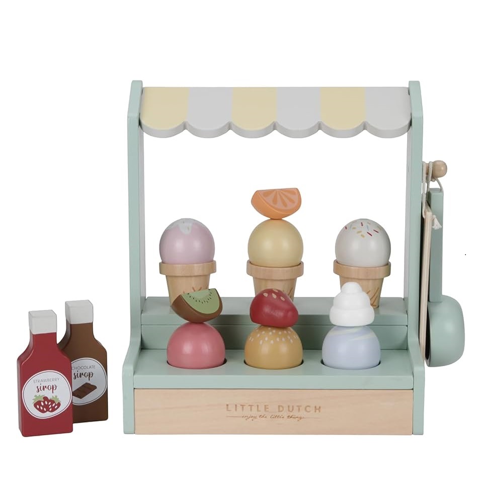 Little Dutch chiosco del gelato set legno 21 cm 6 gusti
