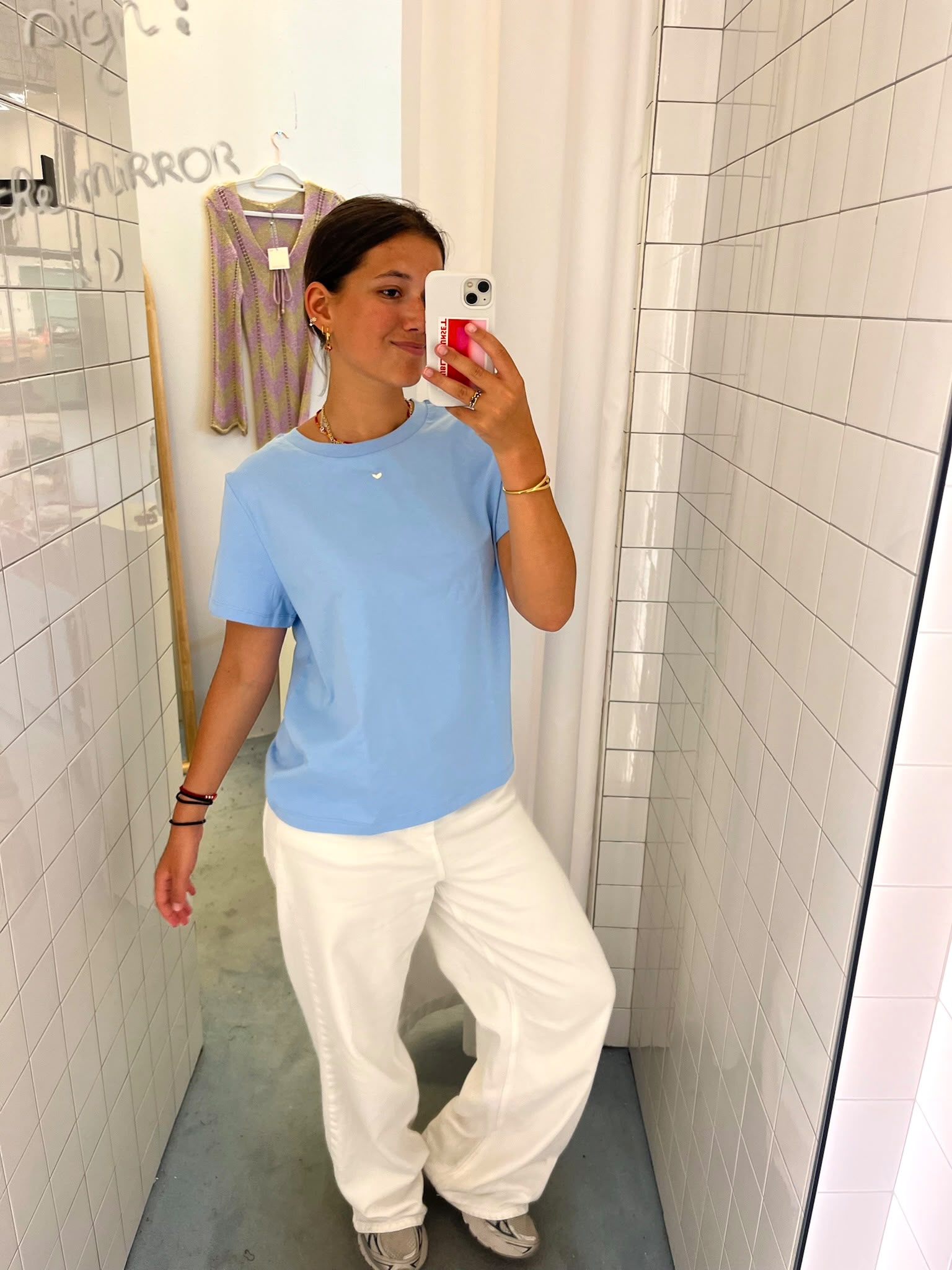 Ella and Rapha Heart Classic Fit t-shirt donna azzurra