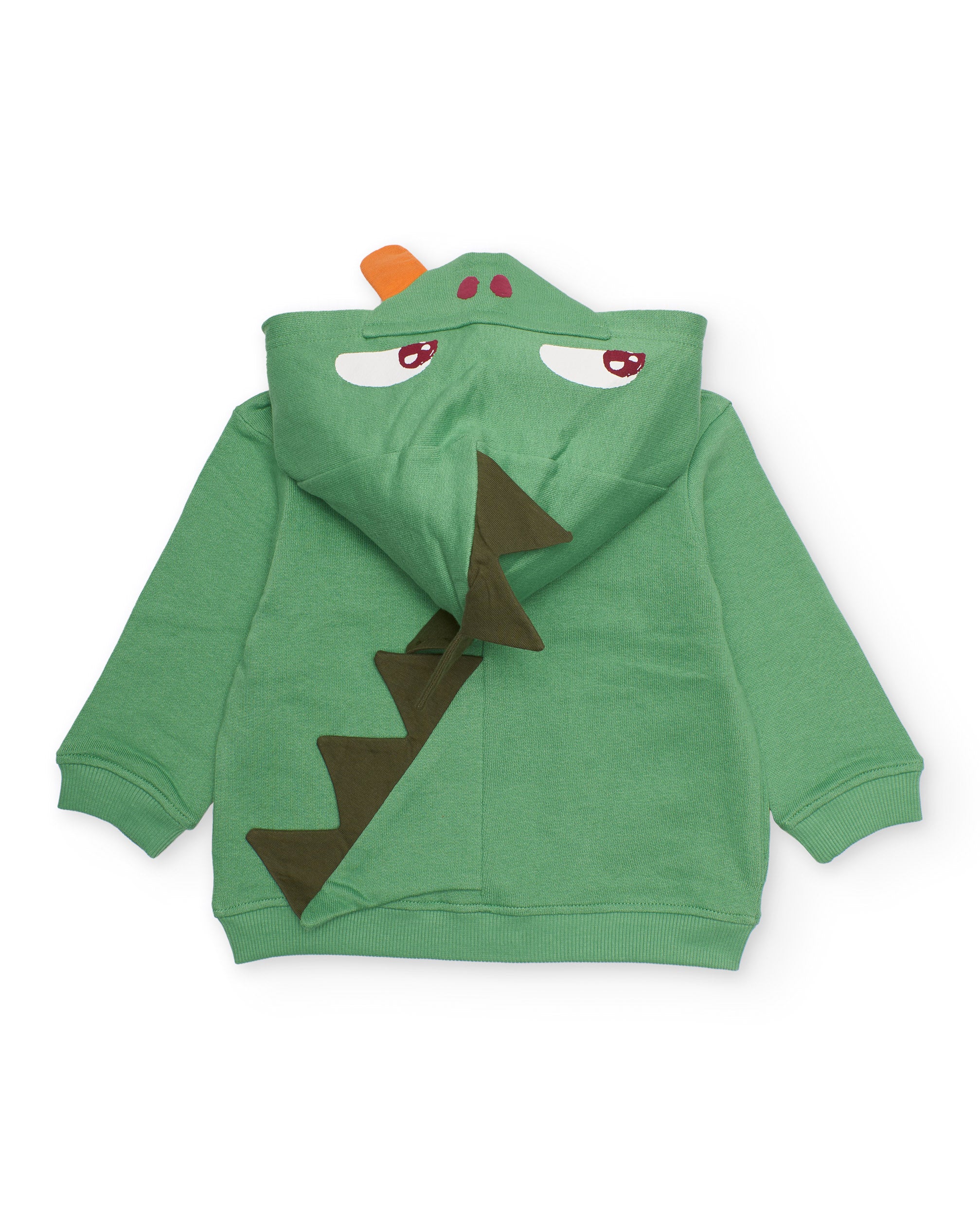 Tuc Tuc felpa bimbo con cappuccio dinosauro verde