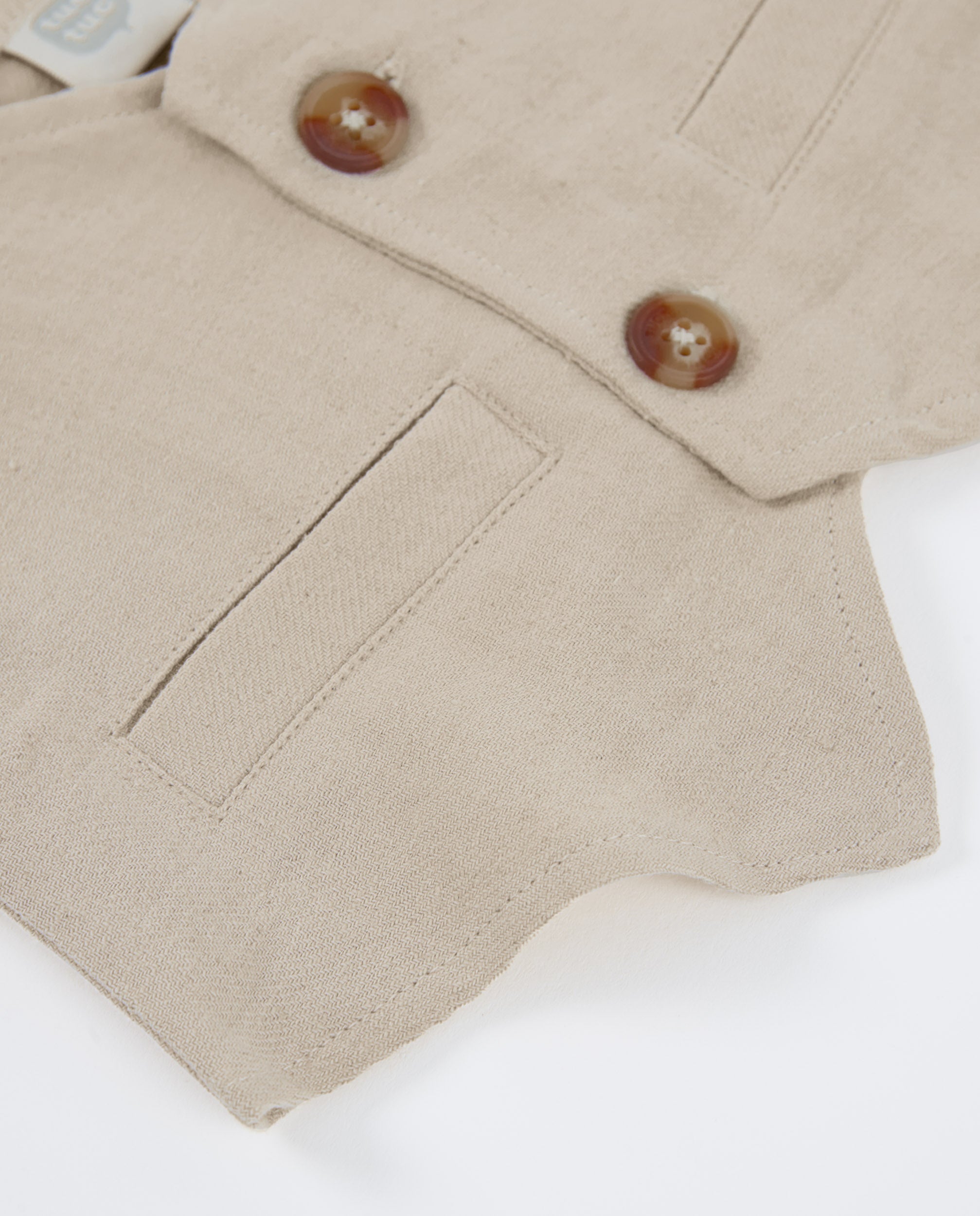Tuc Tuc gilet bambino beige bottoni cerimonia