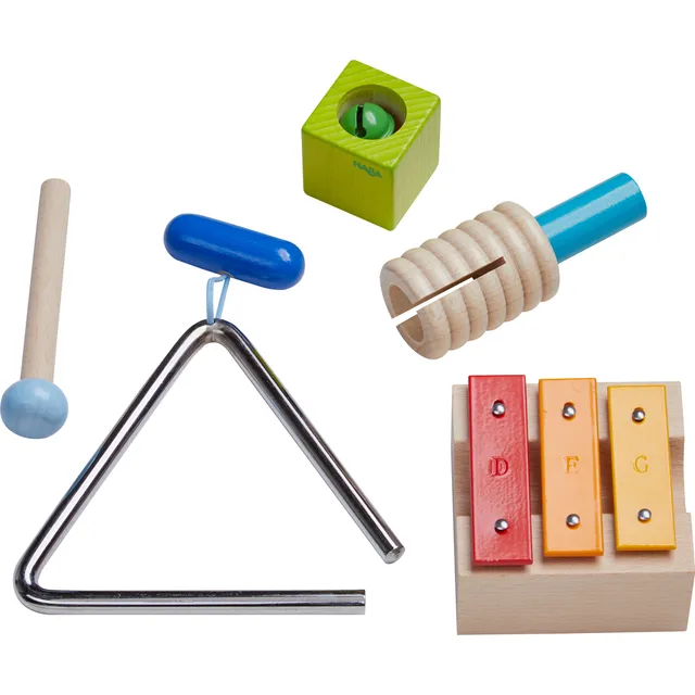 HABA Giochi Sonori set strumenti percussione legno 2 anni