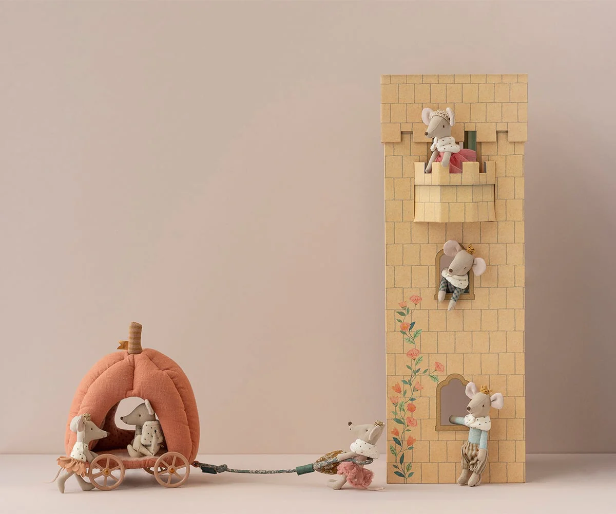 Maileg carrozza zucca per topi metallo cotone