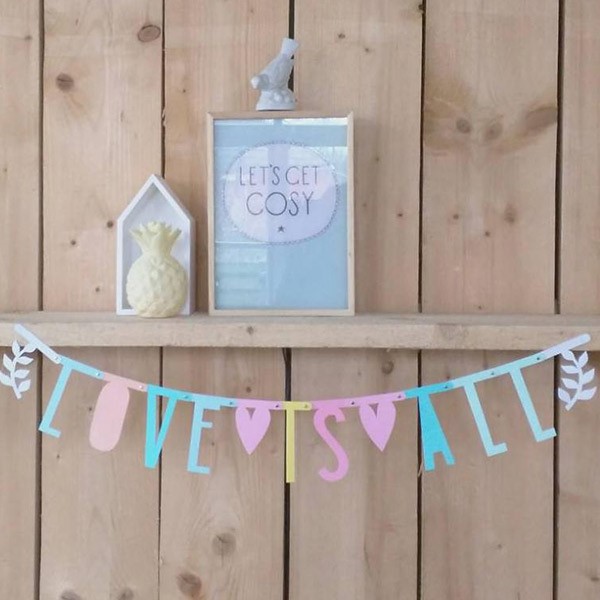 Little Lovely ghirlanda lettere pastello 138 pezzi