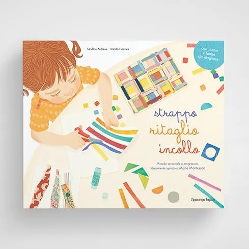 L'Ippocampo Strappo taglio incollo libro Montessori bimbi
