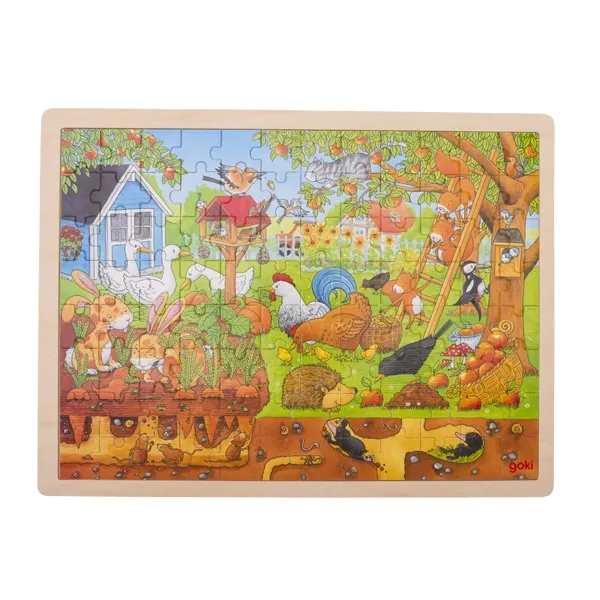 Goki Nel Giardino puzzle legno 96 pezzi 30x40 cm