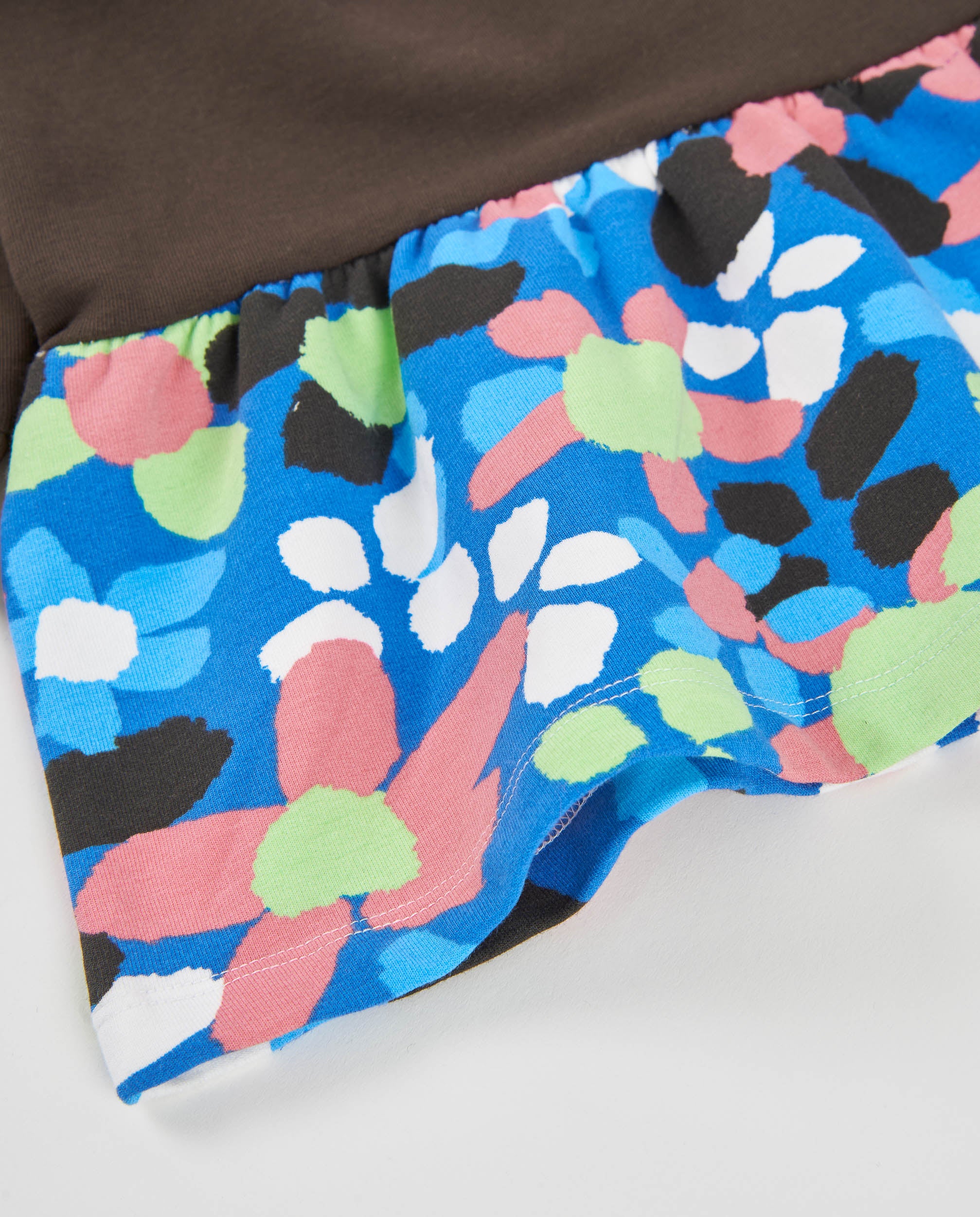 Tuc Tuc Vestito Felpa Bambina Marrone con Fiore