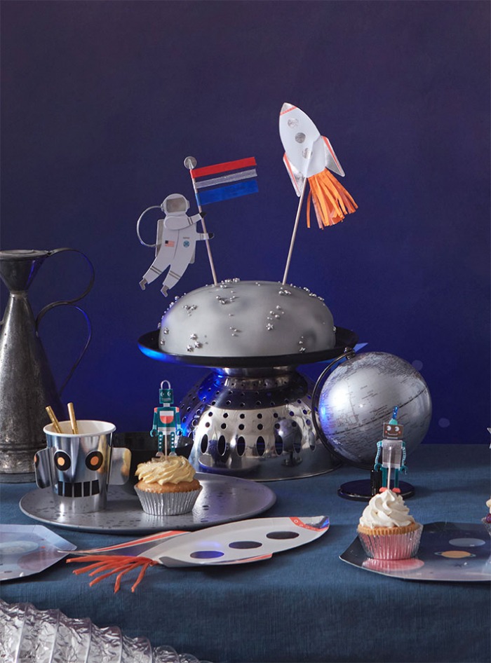 Meri Meri Space cake topper torta 2 pezzi