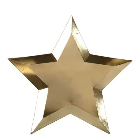 Meri Meri piatti stella oro festa 8 pezzi 27 cm