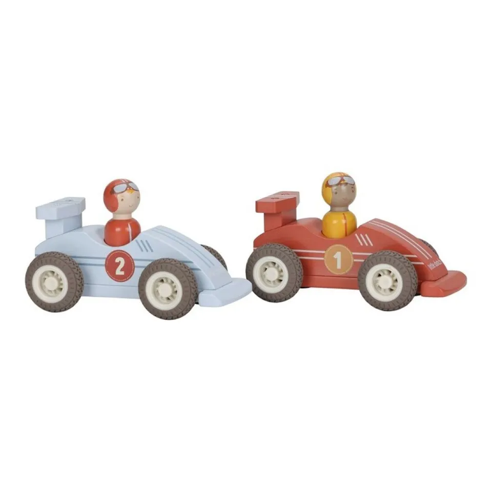 Little Dutch macchinine legno auto corsa retromarcia 2 pezzi