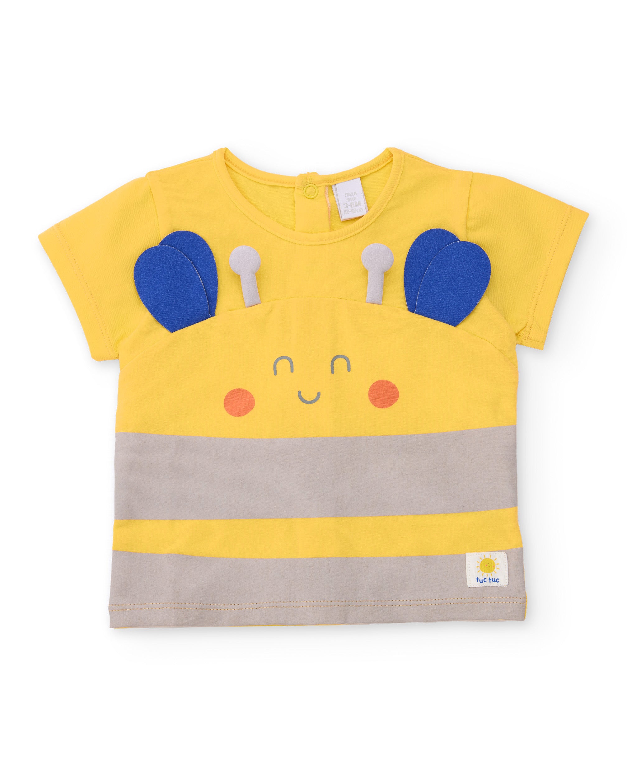 Tuc Tuc costume neonato 2 pezzi giallo ape