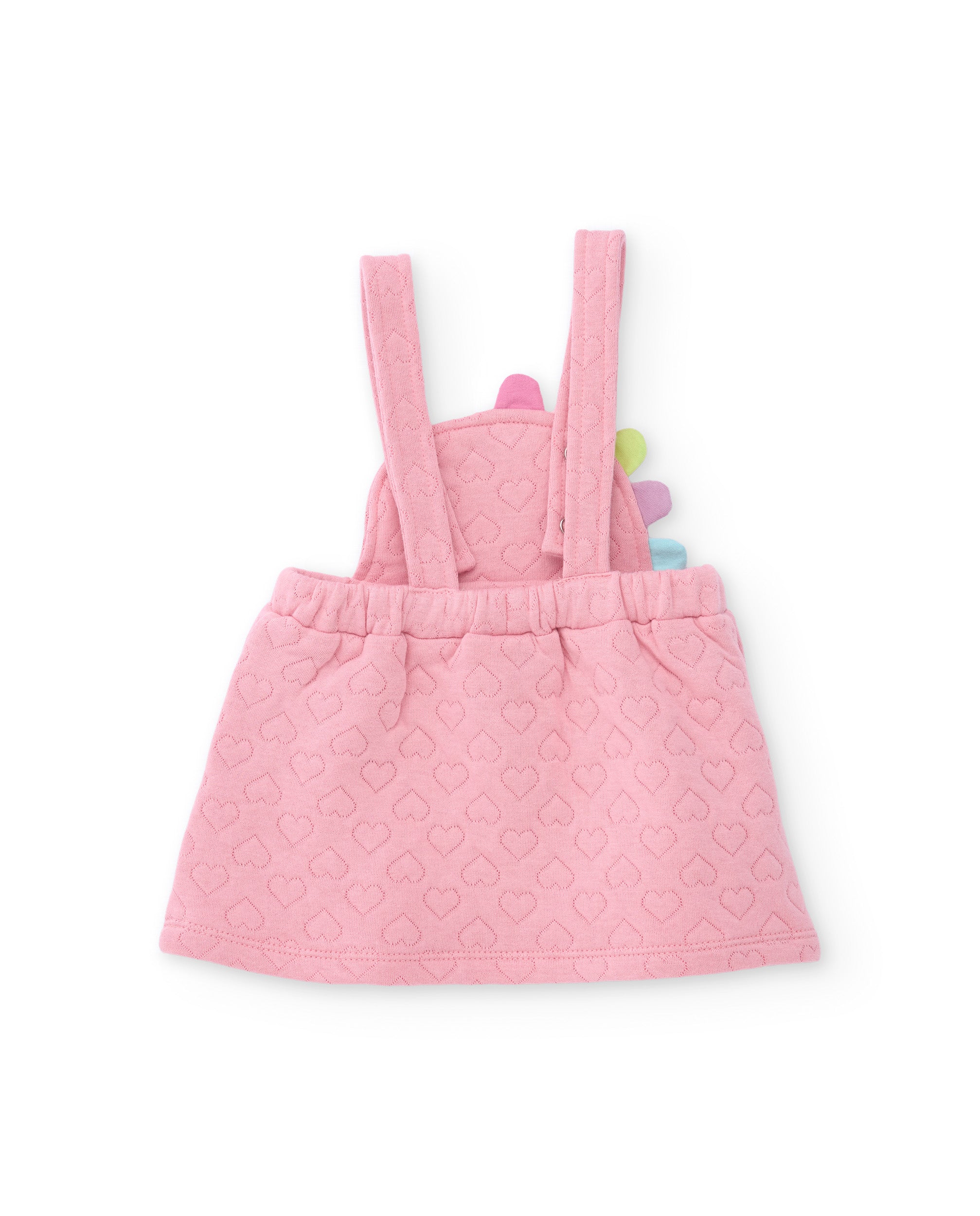 Tuc Tuc completo neonata vestito maglia rosa dino cuore