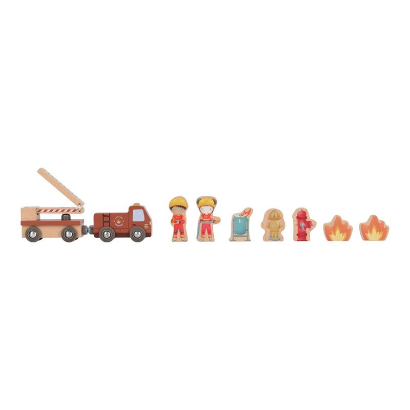 Little Dutch stazione pompieri legno con camion