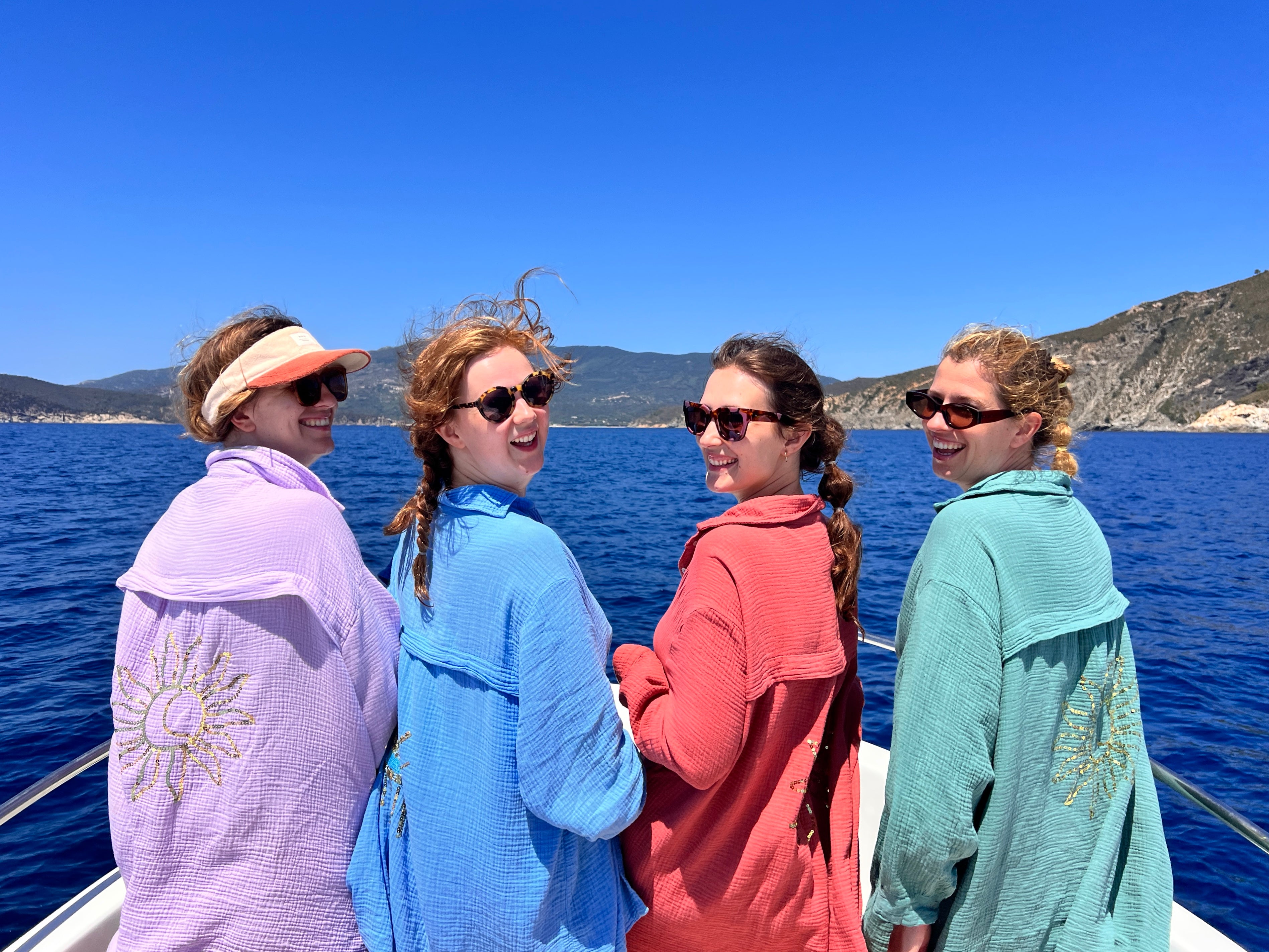Ella and Rapha Aliyah Sun camicia terracotta leggera
