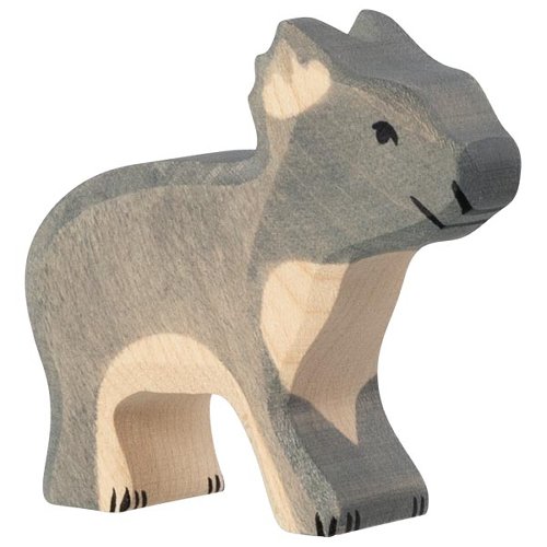 Holztiger Koala figura legno dipinta a mano