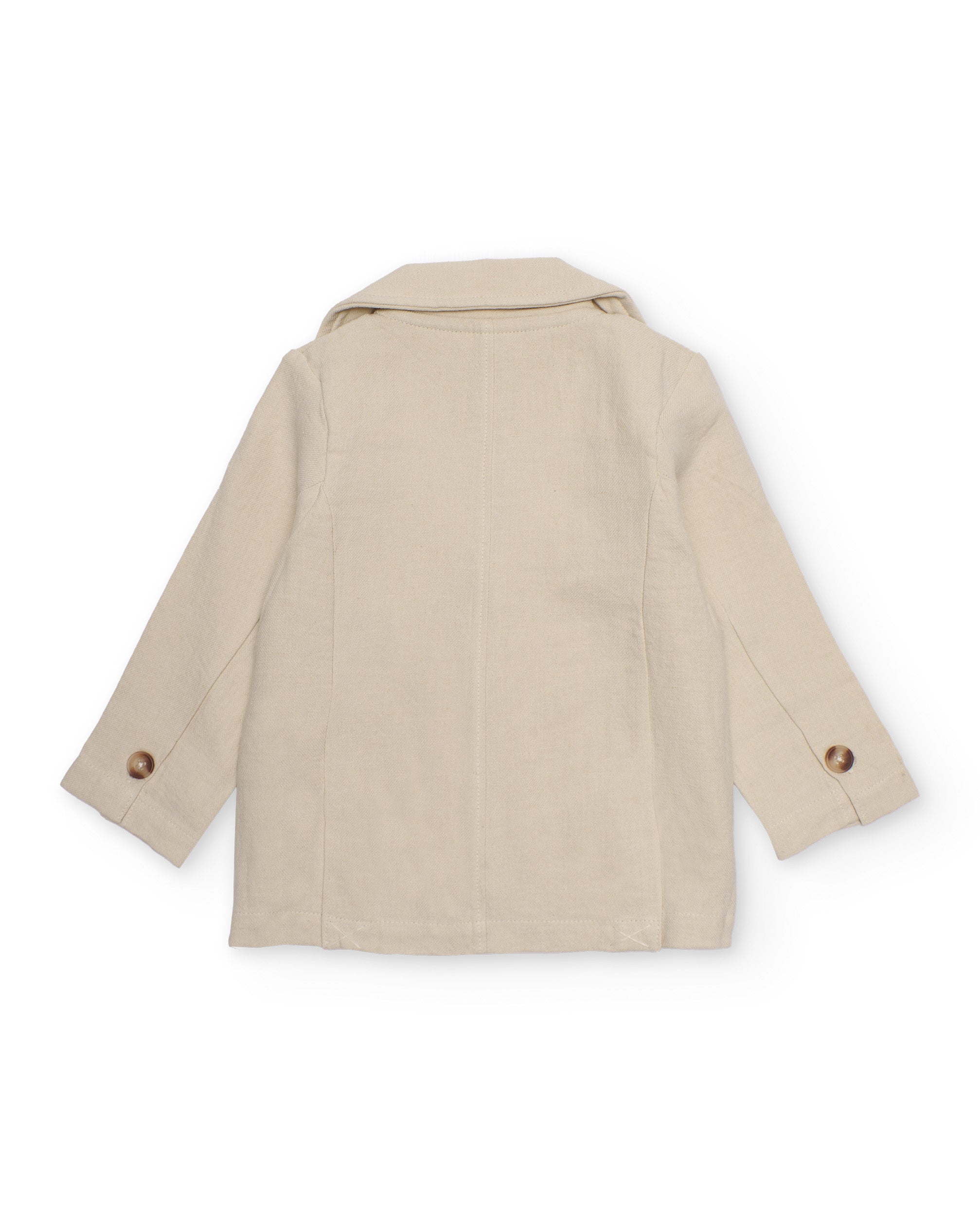 Tuc Tuc blazer bambino beige monopetto con risvolti