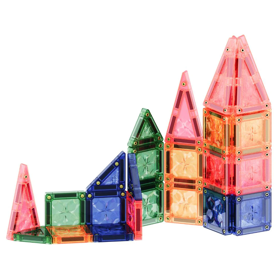 Cleverclixx Mini Tiles Pack Pastel costruzioni magnetiche 28 pz