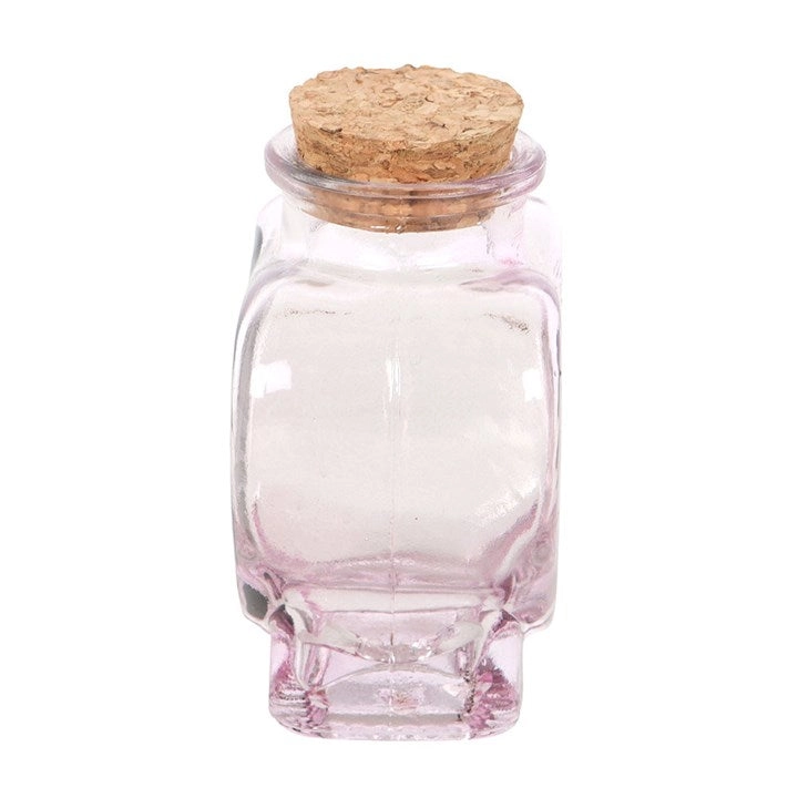 Boccetta Vetro Cuore Rosa Love Potion 8 cm