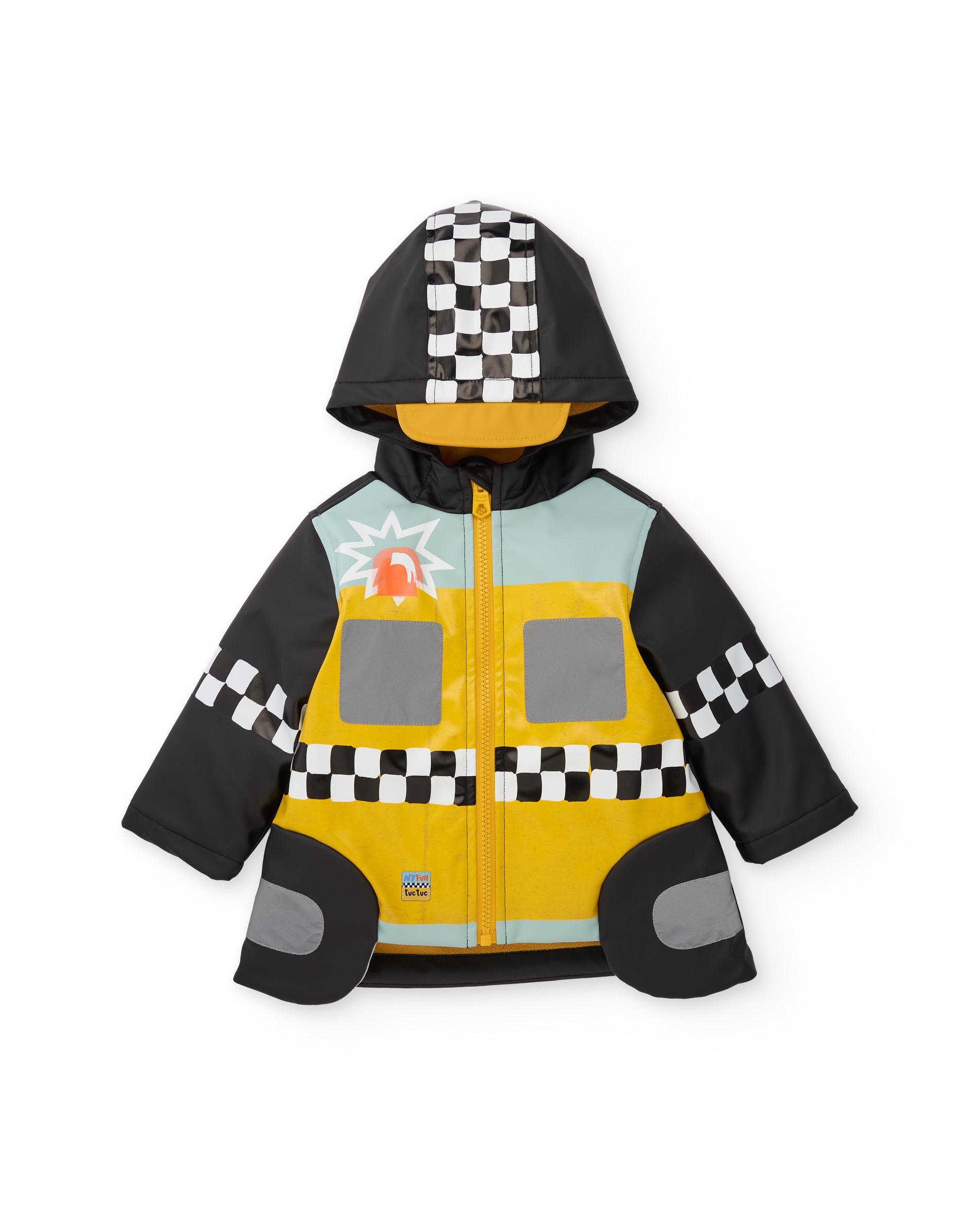 Tuc Tuc NY Fun giacca pioggia bambino nera taxi
