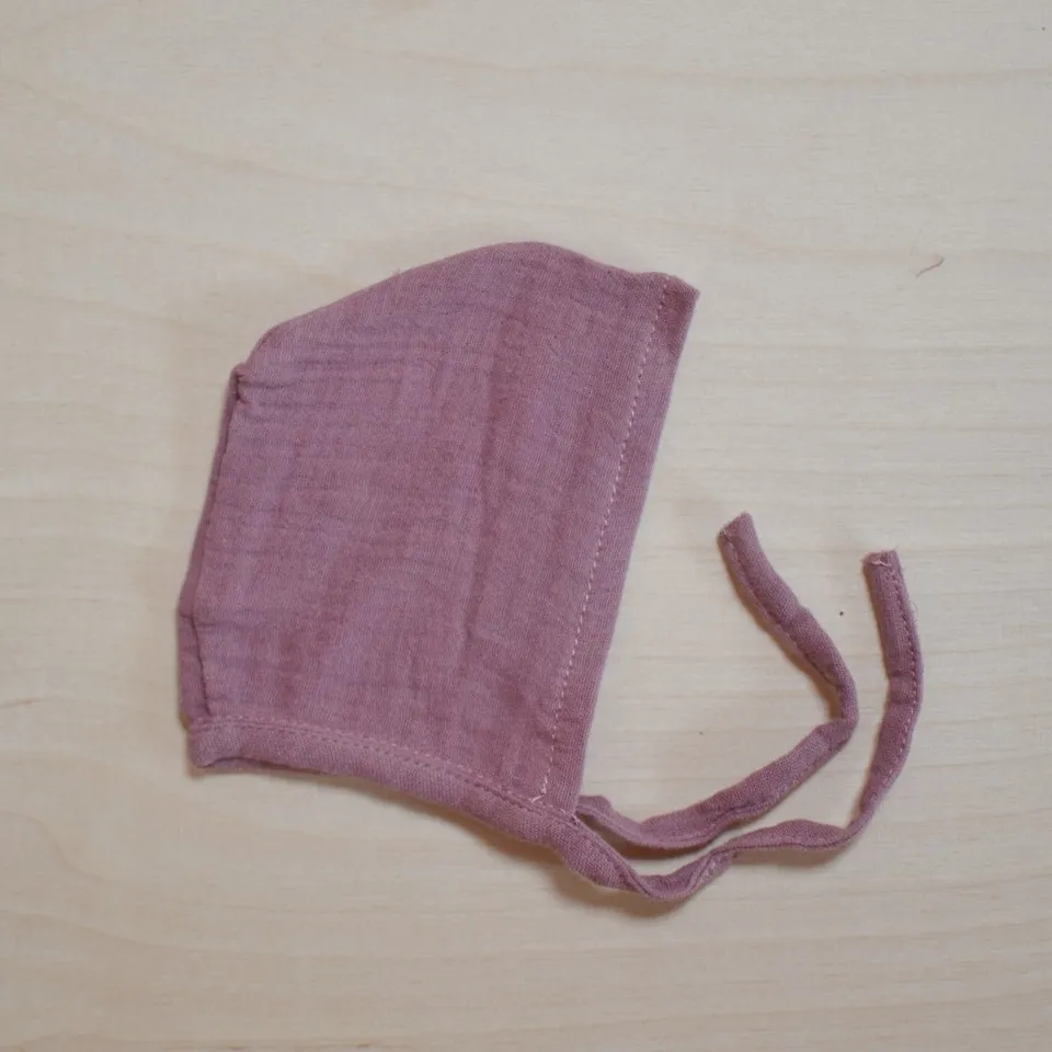 Minikane cuffietta mussola bambola rosa 34 cm cotone
