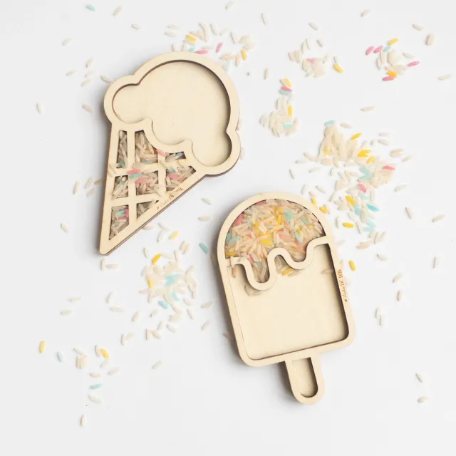 Studio de Rijk Play Tray Ice Cream vassoio legno 12,5 cm