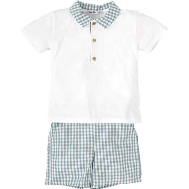 Babidu Set Bimbo T-Shirt + Pantalone Corto 8 Anni Cotone