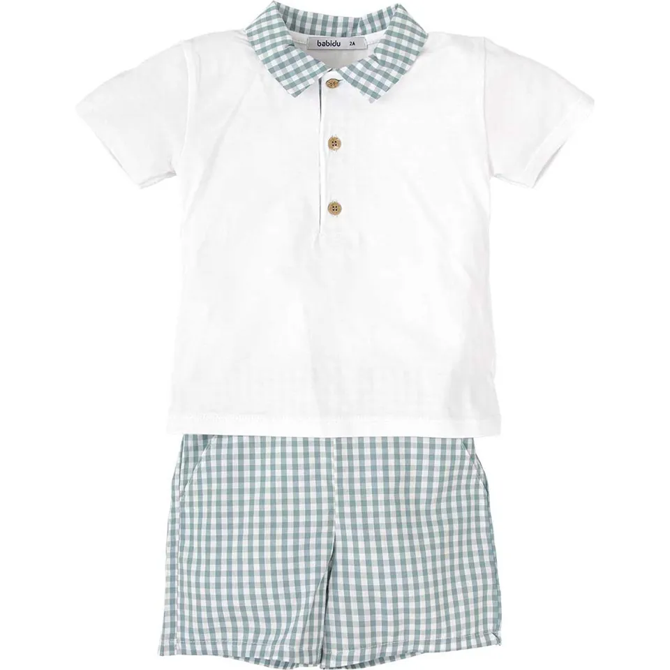 Babidu Set Bimbo T-Shirt + Pantalone Corto 8 Anni Cotone