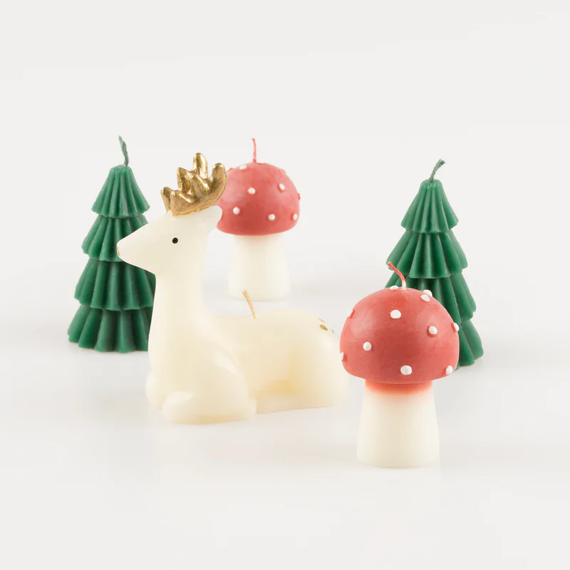 Meri Meri Winter Woodland candele Natale 5 pezzi