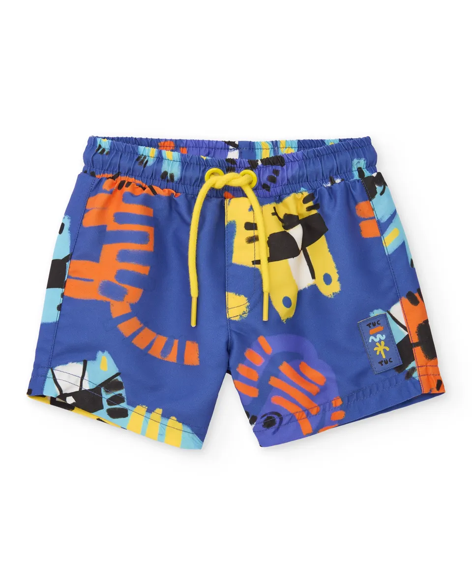 Tuc Tuc costume bambino lilla stampa tigre