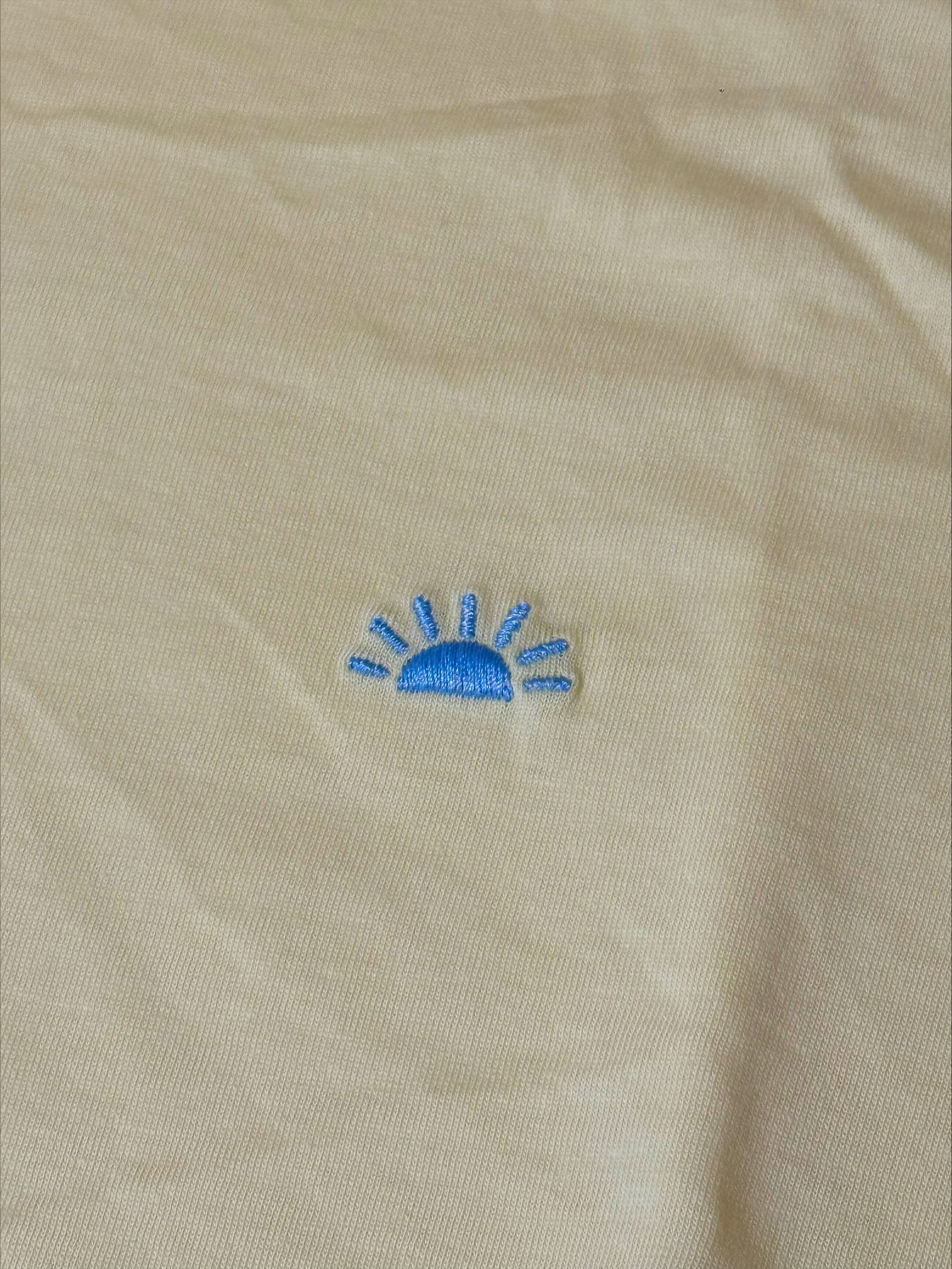 Ella and Rapha SUN t-shirt sole blu cotone bio