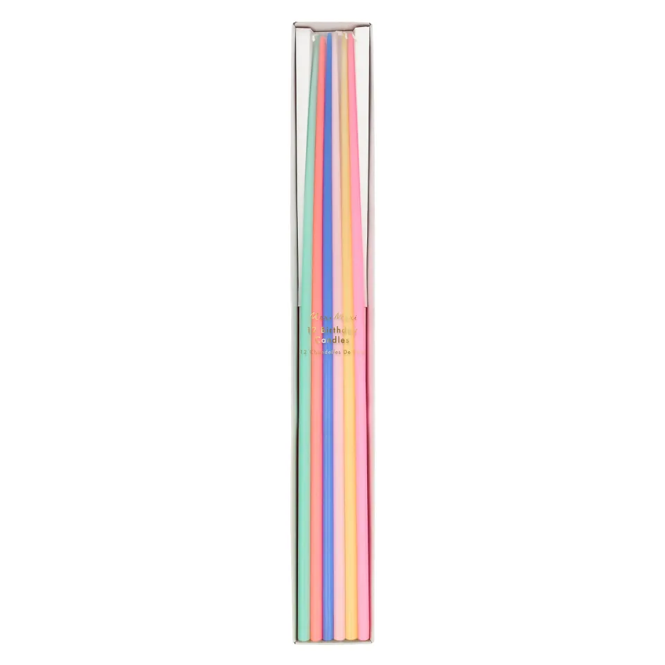Meri Meri Candele Torta Extra Lunghe 12 Pezzi Color Mixed