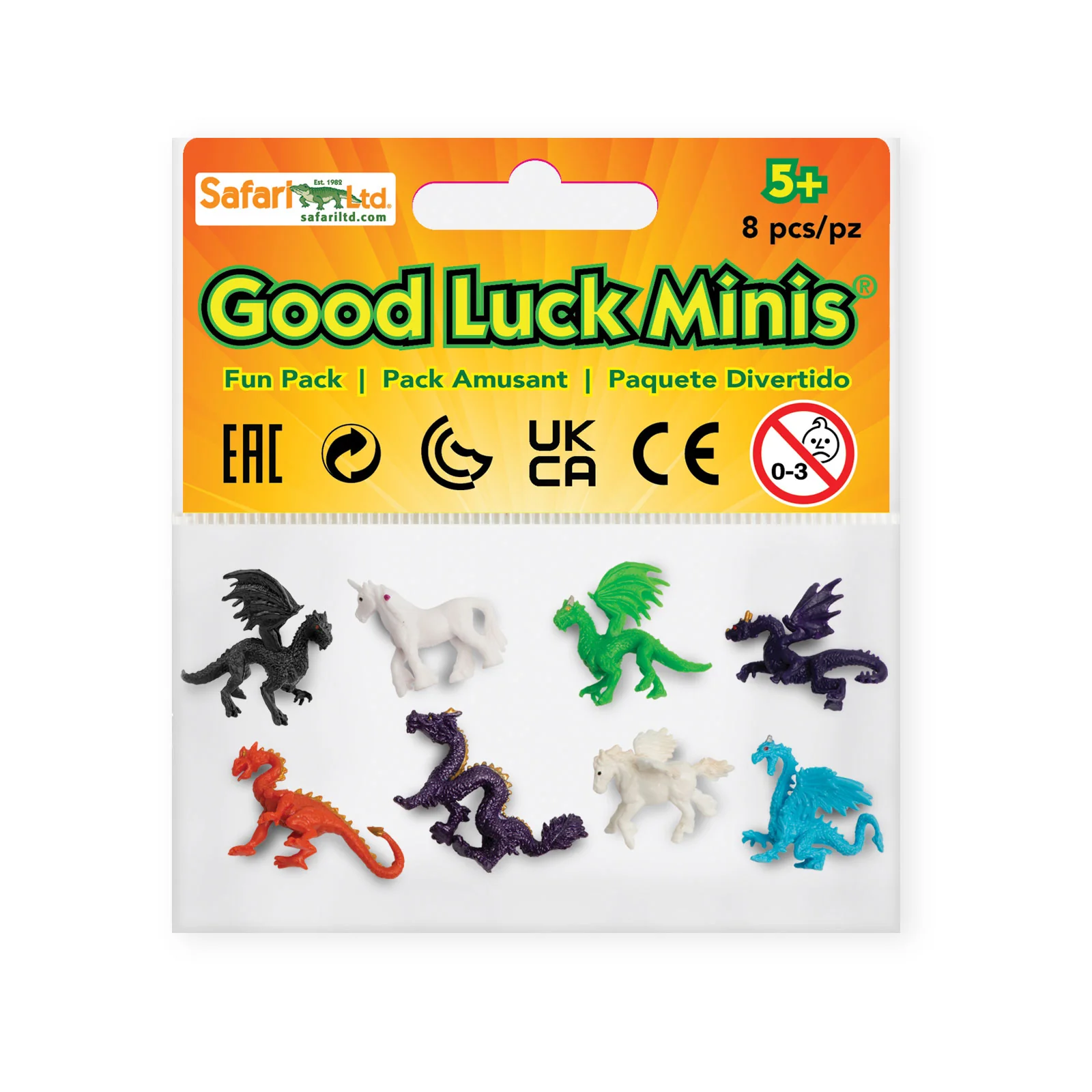Safari Ltd Good Luck Minis Fantasy minifigure set 8 pezzi draghi