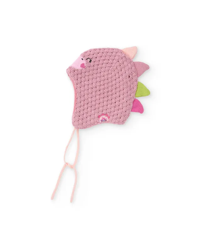 Tuc Tuc Cappello Neonata Dinosauro Rosa Maglia