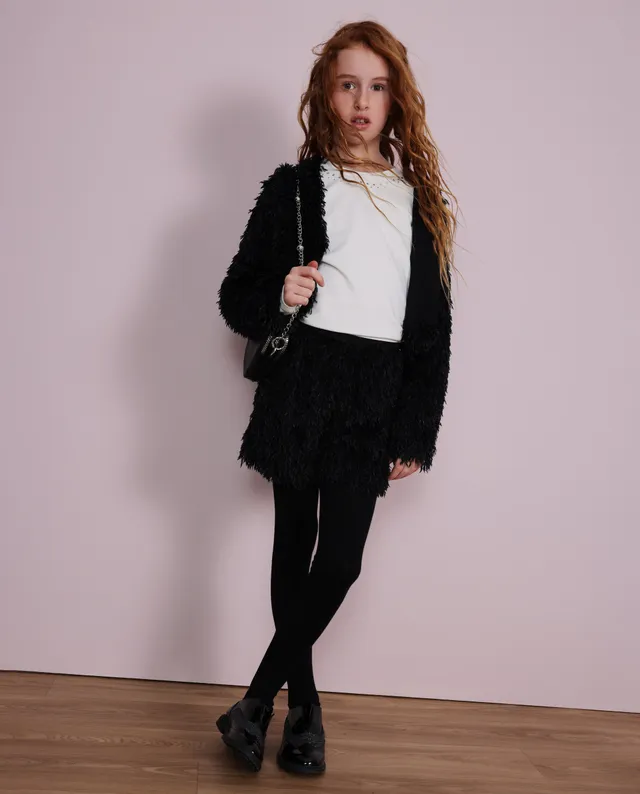 Tuc Tuc Sparkling Shorts Bambina Nero Effetto Piume