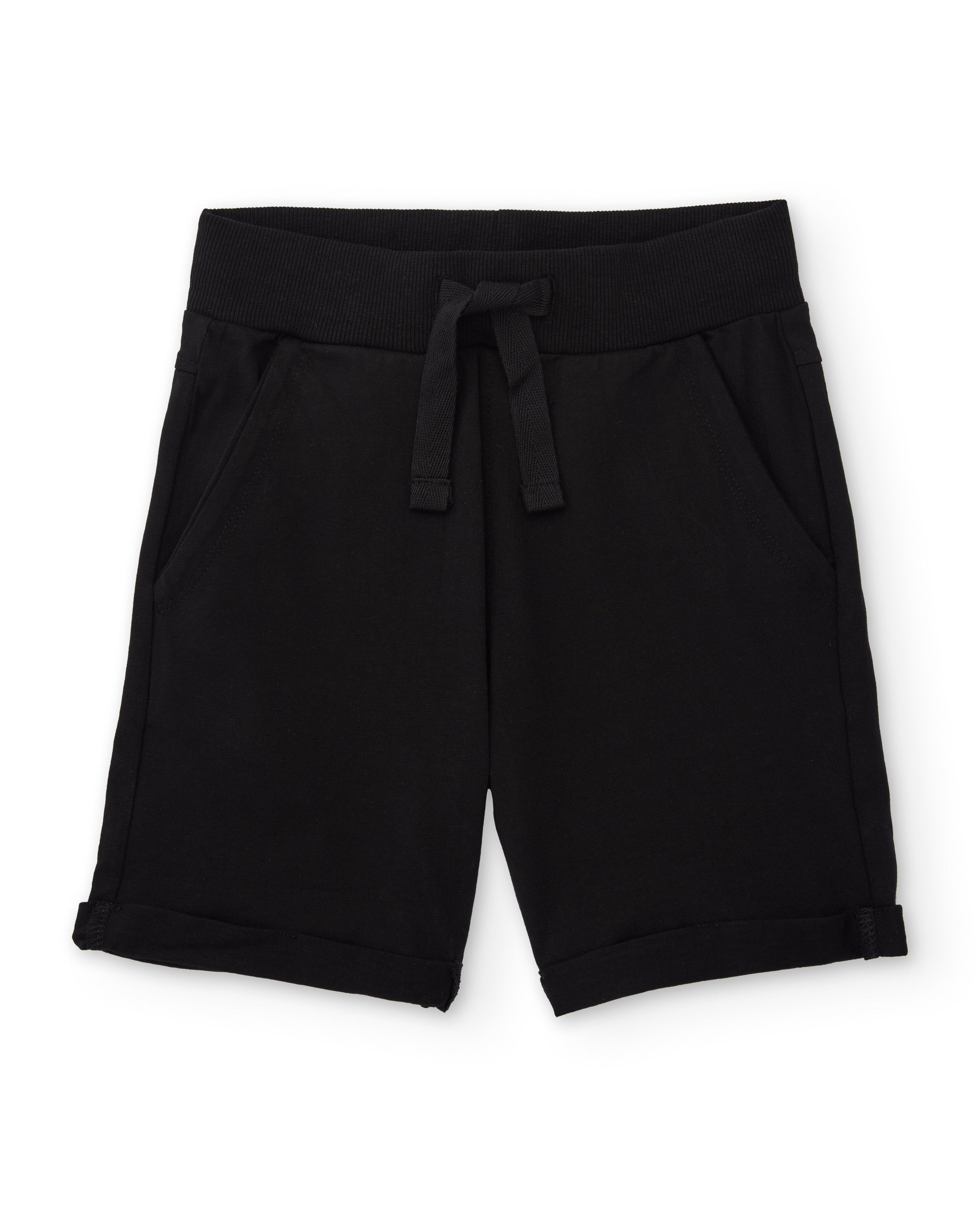 Tuc Tuc bermuda bimbo nero con risvolto tasche