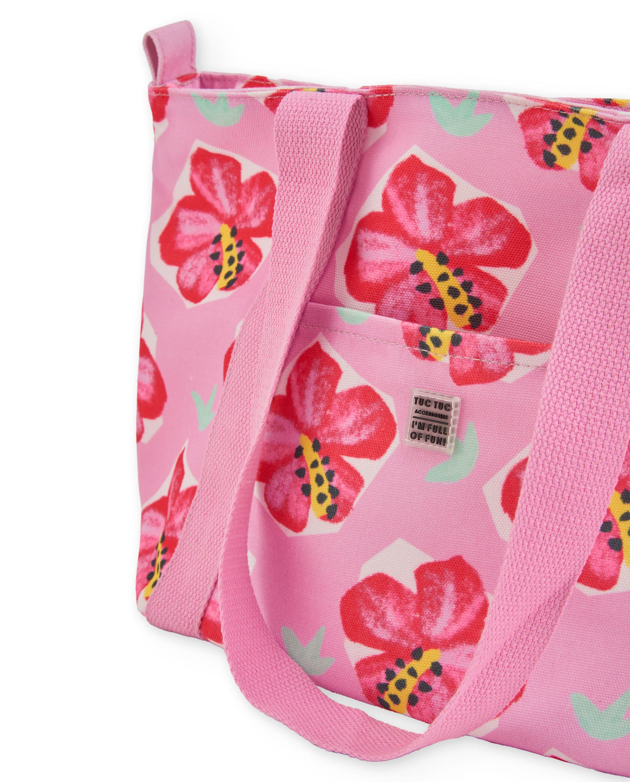 Tuc Tuc borsa bambina fiori rosa con zip