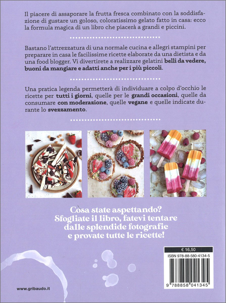 Gelatini libro ricette gelati frutta brossura 200 pagine