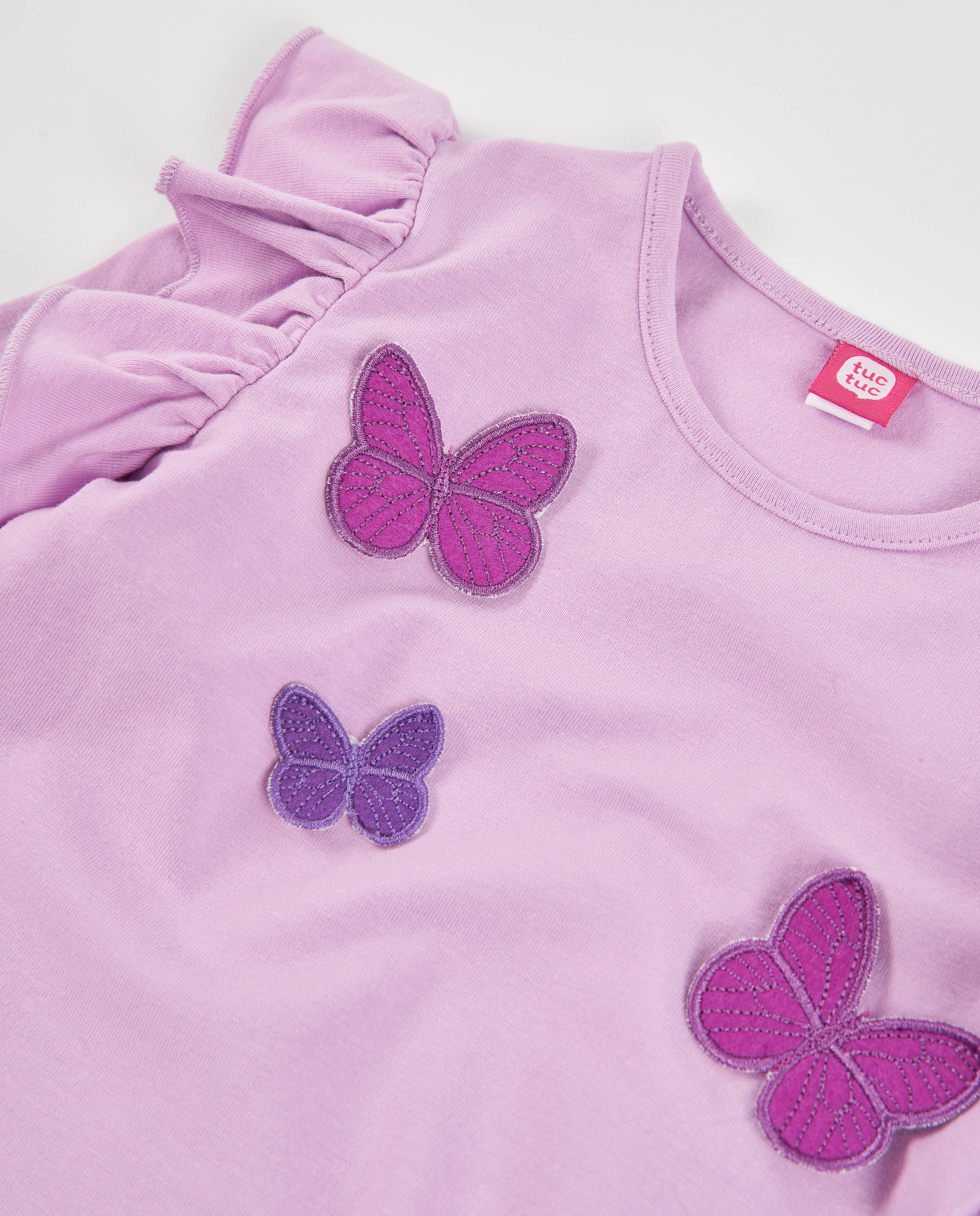 Tuc Tuc maglia bambina manica lunga lilla farfalle