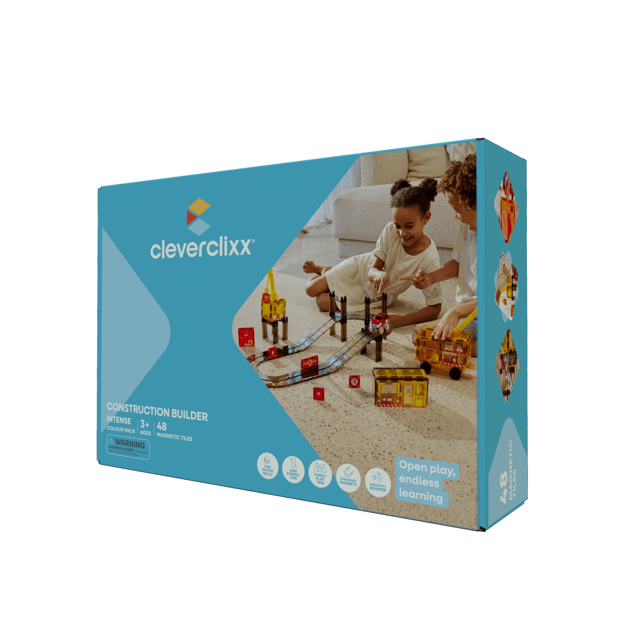 Cleverclixx Construction Builder Pack costruzioni 48 pezzi