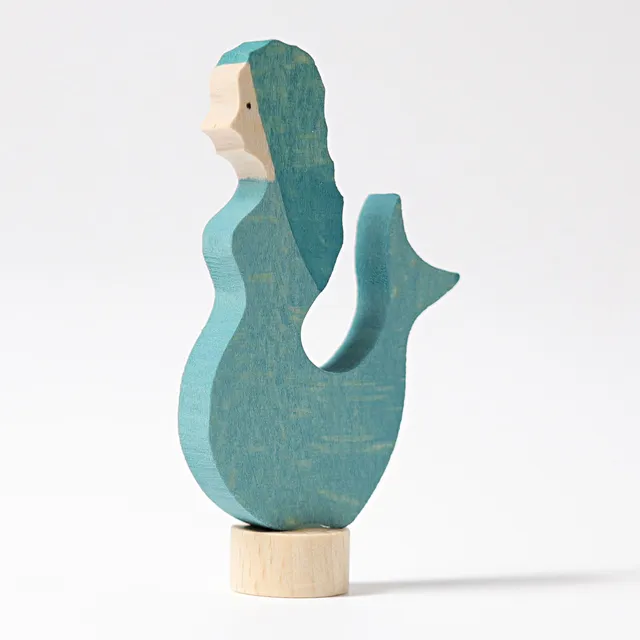 Grimm's Sirena figura in legno dipinta a mano 7 cm