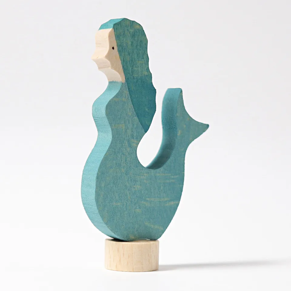 Grimm's Sirena figura in legno dipinta a mano 7 cm
