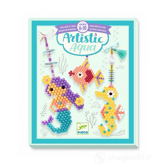 Djeco Sea Charm kit perline acqua 3 ciondoli sirena
