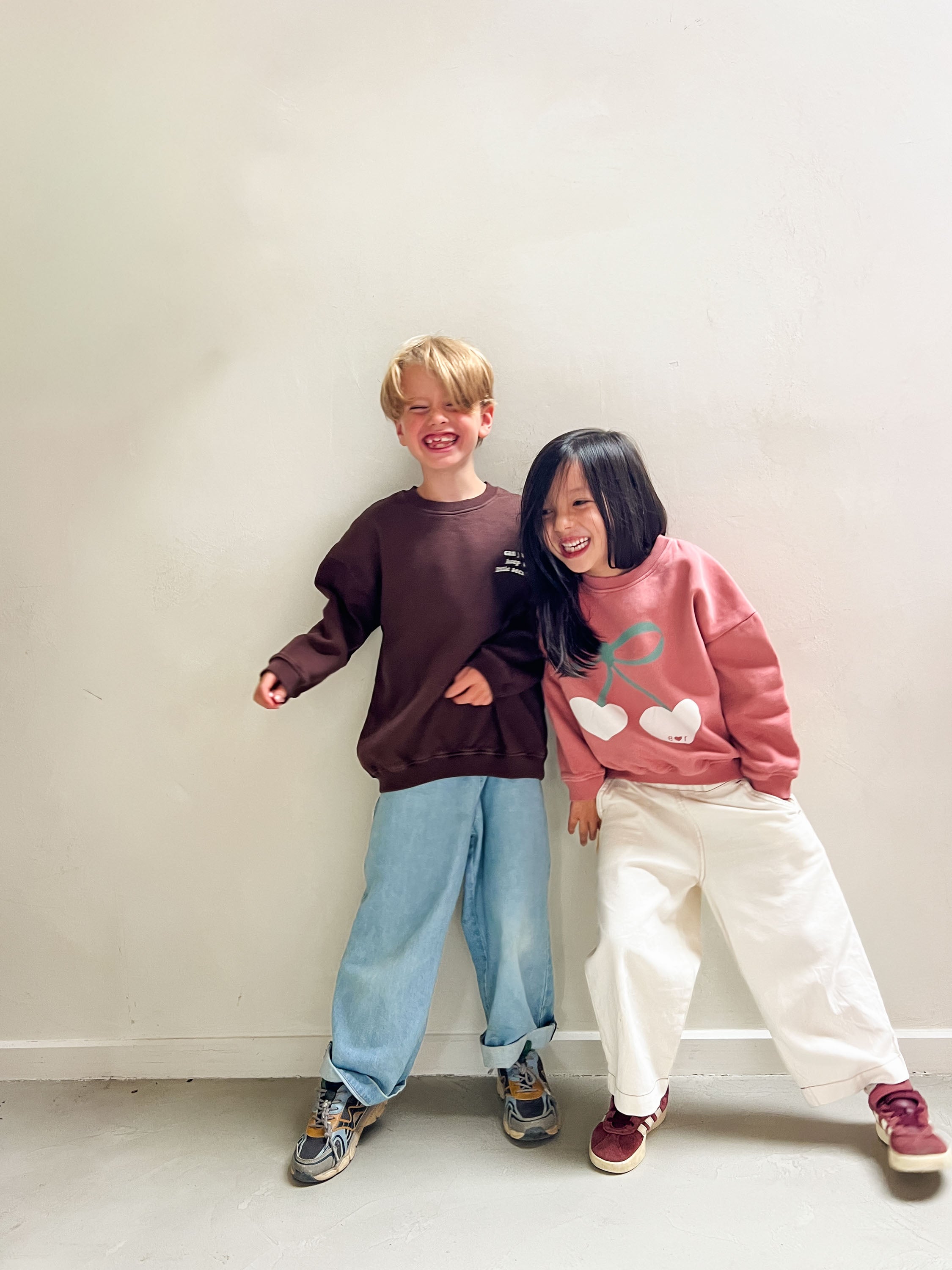 Ella and Rapha I Cherish You felpa bambina amarena cotone