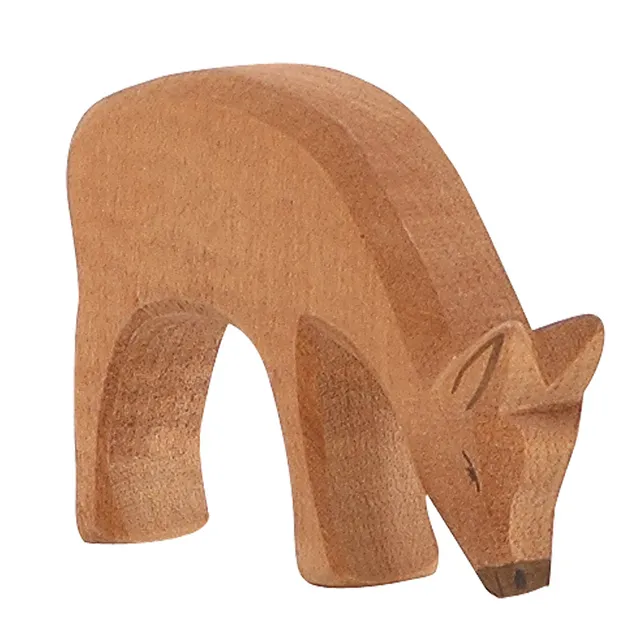 Ostheimer Cerva che Mangia figura legno 8 cm